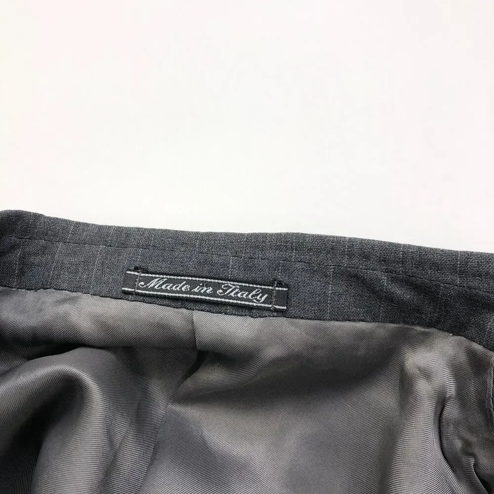 Ermenegildo Zegna Pinstriped 39 Custom Blazer Sport Coat Jacket Gray